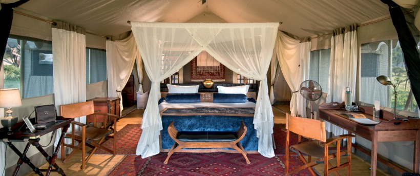 Duba Expedition Tent Interior - www.africansafaris.travel